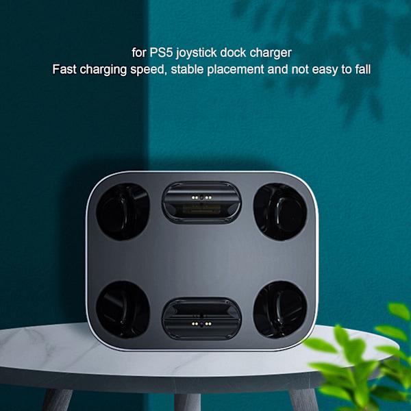 PlayStation 5 Laddningsstation: Timerfunktion & Touch-knapp, Dualsense Edge Controller-kompatibilitet, Intelligent skydd & LED-indikatorer för säkerhet,