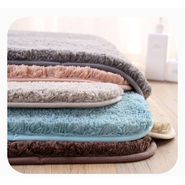 Super Shaggy Mjuk Fluffig Plysch Badrumsmatta, Tjock Plysch Halkfri Mikrofiber Badmatta, Torkar Snabbt För Badrum Badkar Sovrum