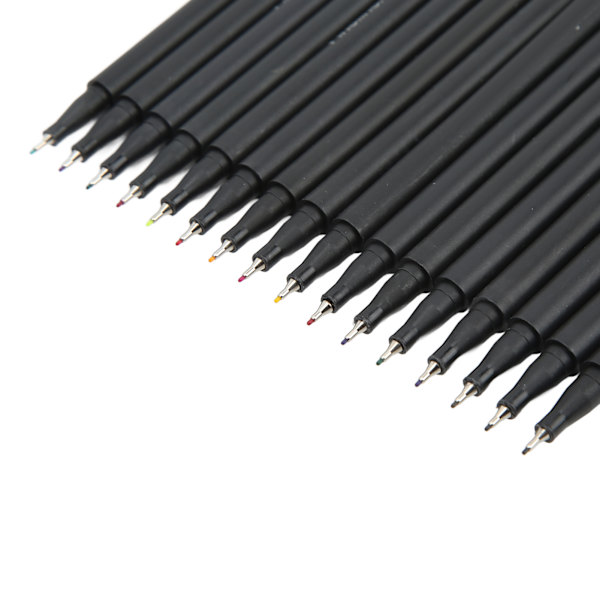 Fineliner-pennor 100 färger Snabbtorkande Glansigt bläckutmatning 0,4 mm nålrör Minimera blödning Fineliner-markörer för skrivning