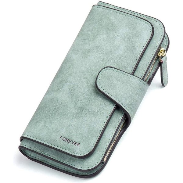 Damväska RFID trippelkoppling mode lång plånbok i PU-läder kreditkortshållare för kvinnor