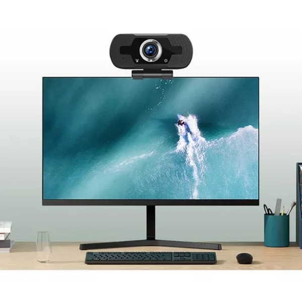 1080p webbkamera med mikrofon för konferenser