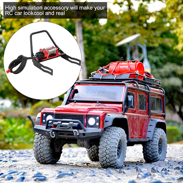 Frontstötfångare med vinsch Uppgraderingsdelar Tillbehör Passar för SCX10 1:10 RC Crawler Klätterbil