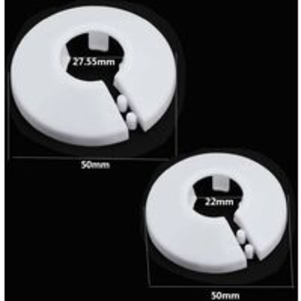 Plast Radiatorkåpa, 50 st Värmeelementkåpa Plast Radiatorslangkåpa för 20 mm Diameter 25 mm Slang (Vit)