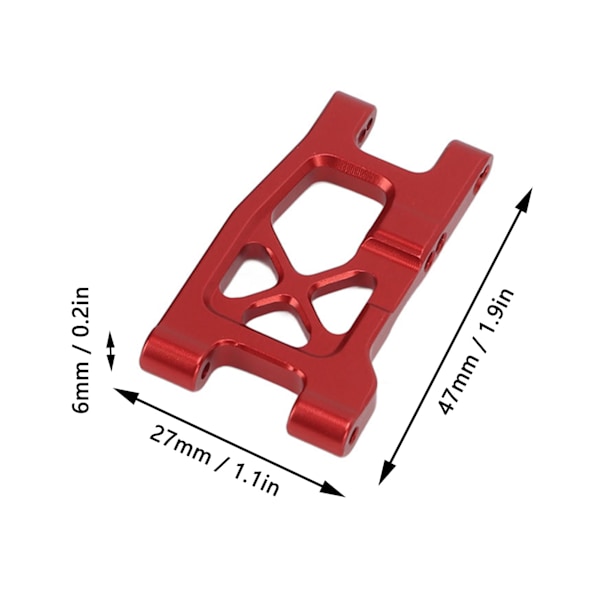 RC främre bakre svingarmar aluminiumupphängningsarmar set för Traxxas Latrax Teton för Desert Prerunner 1/18 RC bil röd