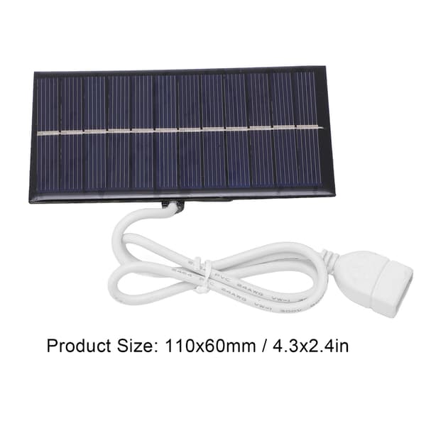 1W 6V Solcellepanel Bærbar DIY Solcellelader Solcelle for Mobiltelefon Hjemmebelysning