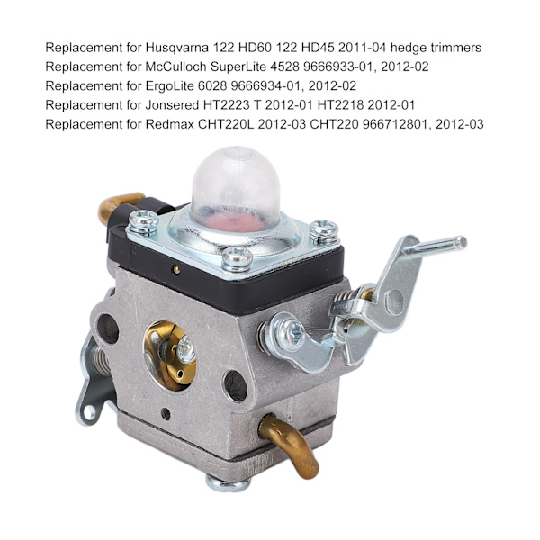 Trimmerförgasare 523 01 24‑01 Aluminiumlegering Ersättning för Husqvarna 122 HD60 HD45