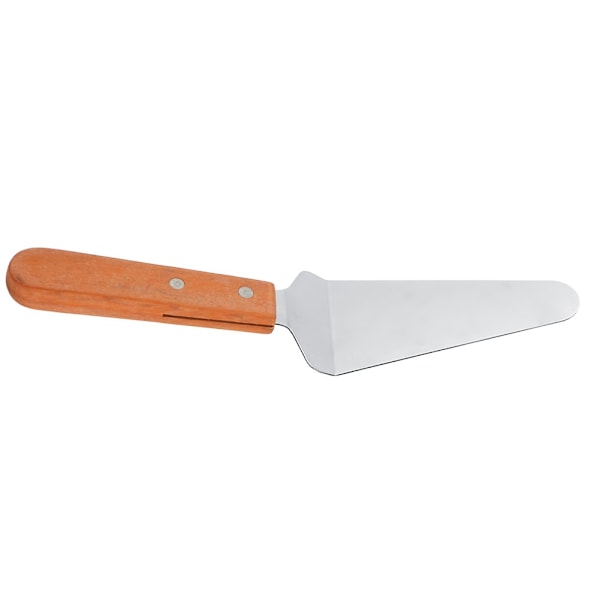 Hållbar BBQ-spatel, triangulärt huvud i rostfritt stål med ergonomisk design och trähandtag för säkert grepp, lättviktig och kompakt, kommersiell