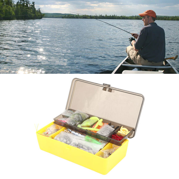 303-delars fiskedragset fiskeutrustning komplett set glitterbete tillbehör mjuka plastfiskedrag för fiskeöring