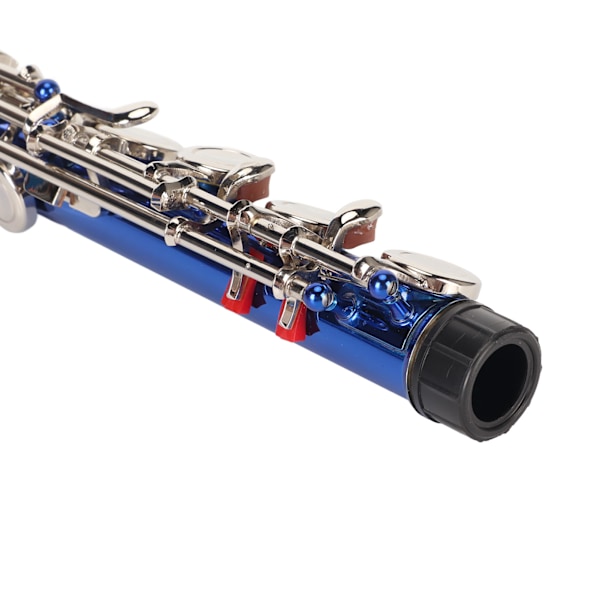 Treasure Blå Flöjtinstrument, Högkvalitativ Kopparlegering Säkerställer Rik Resonans, Elegant Utseende & Underbar Design, Mjuk Ton för Orkester