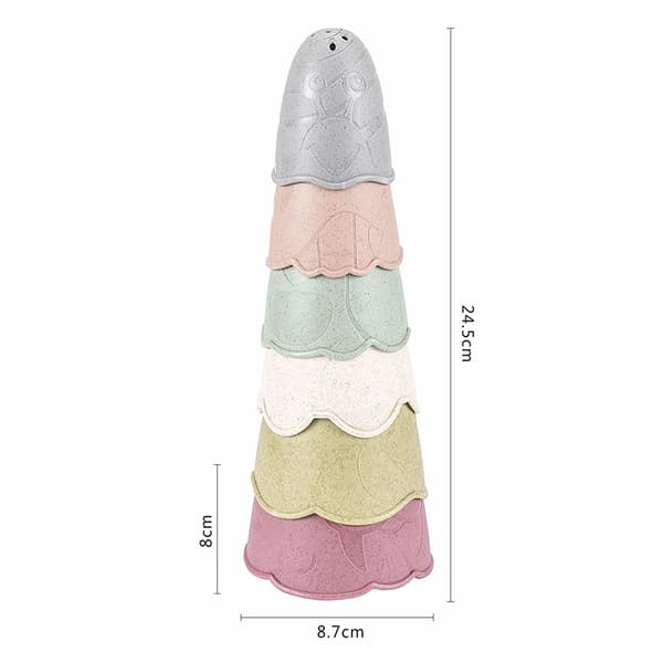 Babystabling stablekoppleker, badeleker til baby, Montessori-leker, egnet som gaver til barn style 5