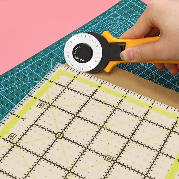 2 st Kvadratiska Quiltlinjaler, 4,5 tum & 6 tum Akryl Tyg Skärlinjal med Klara Tryckta Linjer Transparent Halksäker Metrisk Linjal DIY Quiltning