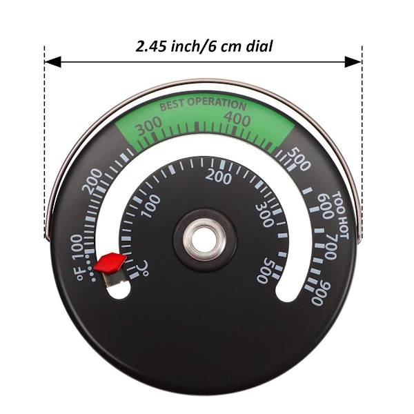 Magnetisk ugnstermometer, ugnstermometer som används för träskorsten, ugns termometer (1)