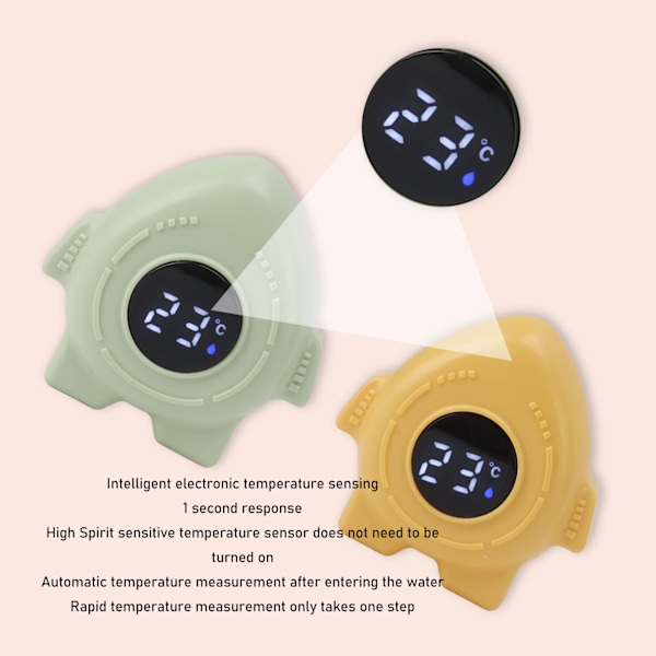 Babybadtermometer intelligens elektronisk digital vattentemperaturtermometer grön