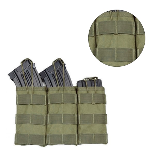 Walkie Talkie Väska Nylon Slitstark Andningsbar Magasinsficka Justerbar Intercom Holster Midjeväska för Utomhus Grön