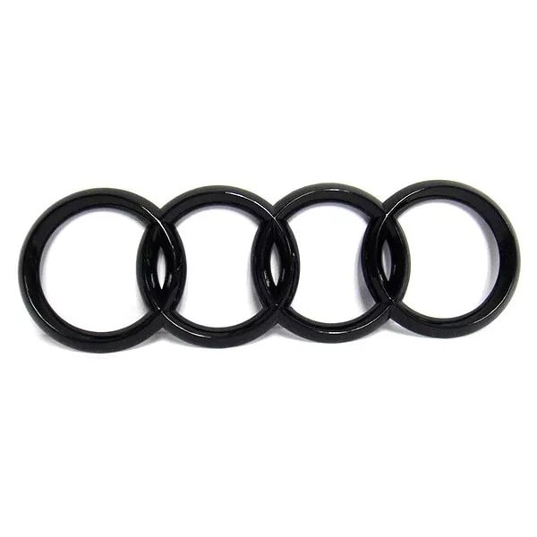 Svart Blank Baklucka Bagageutrymme Ring Badge Emblem för Audi A3 A4 S4 A5 A6 S 192x62mm