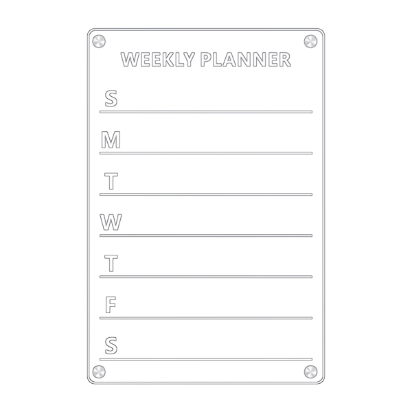 Transparent Måltidsplanerare Meny Tavla För Kök, Magnetisk Akryl Whiteboard Torr Radering Kalender, Högkvalitativ Akrylyta För Att Skriva Måltidsplaner Studier