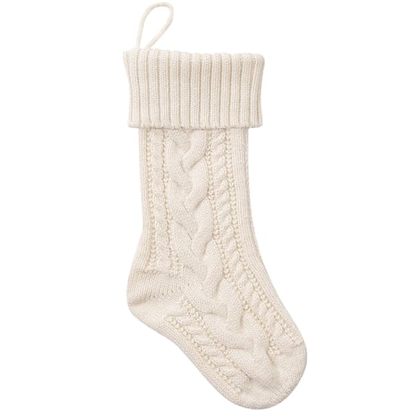 Julestrømper Strikket Strømpe Julepynt Godteposer white