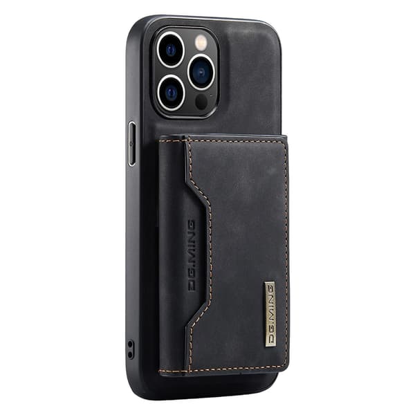 iPhone 13 - DG.MING 2-i-1 Etui Magnetisk Aftagelig Kortholder - Sort