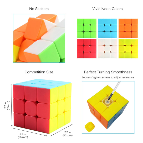 Snabb kub Snabba svängar Smidig speltest Magiskt spel Vuxna Barn Hjärngympa Leksak Perfekt present till barn Pojkar Flickor