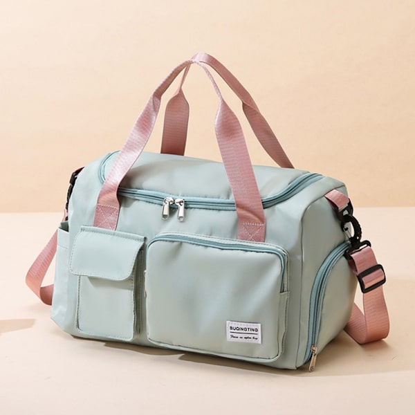 Handbagage Väska för Flygresor Väska Liten Hopfällbar Handbagage Ryanair Sportväska Sjukhusväska Weekender Väska, Mintgrön
