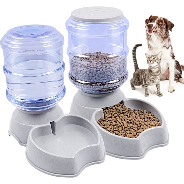 Gravity Matare, Automatisk Hund Katt Matare med Halkfria Gummifötter för Säker Placering i Ditt Hem (3.8L)