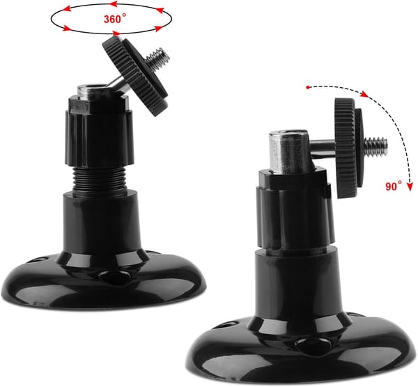 (2-pack) Väggfäste för inomhus/utomhus säkerhetskamera, justerbar