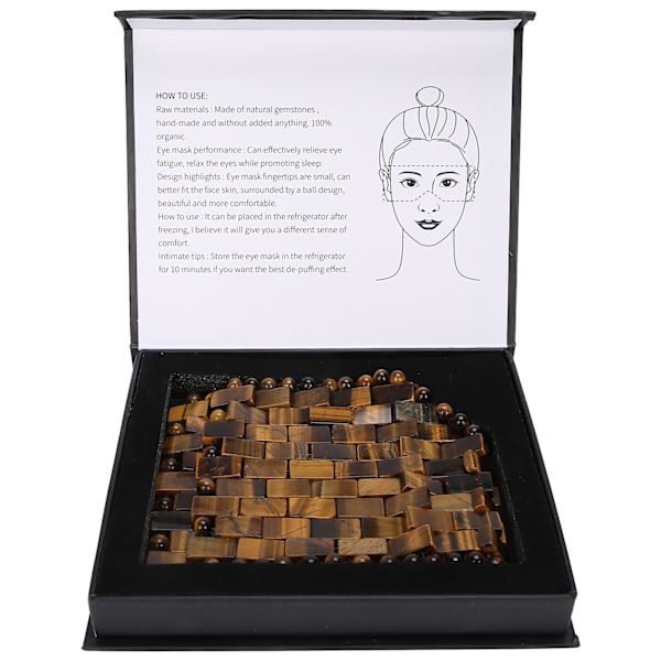Ögonmask ansiktsmassager Naturlig Jade Sten Släcker Trötthet Minskar Sömn Avkoppling Vård VerktygTigea Ögon