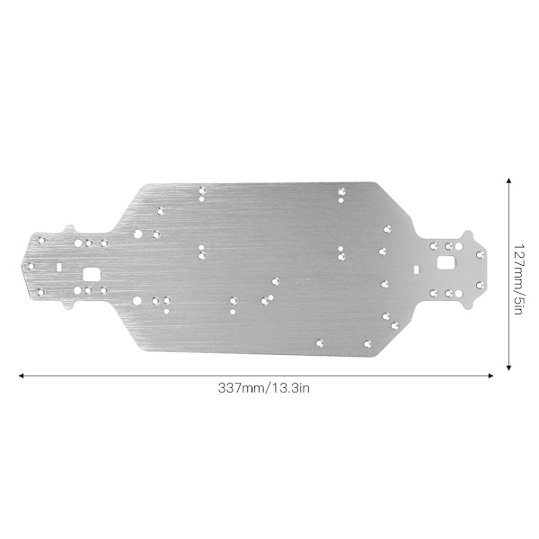 Aluminiumlegering chassi uppgradering delar tillbehör passar för HSP 03001 RC bilmodellSilver