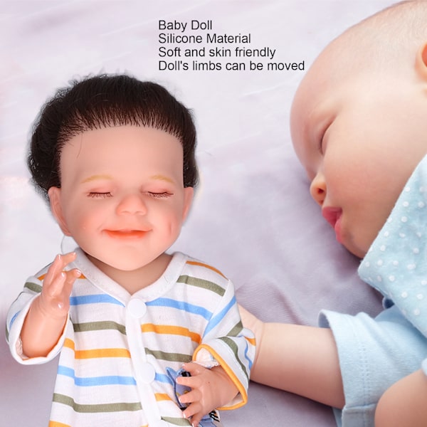 Livsliknande babydocka 12 tum mjuk silikon nyfödd babydocka med kläder matningsflaska barnleksak flickdocka