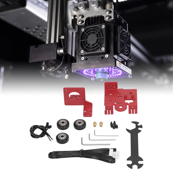 3D-skrivar Extruder Metallbädd Kit Mässing ABS Hög Noggrannhet Flamskyddad Extruder Metallbädd för Ender3-serien