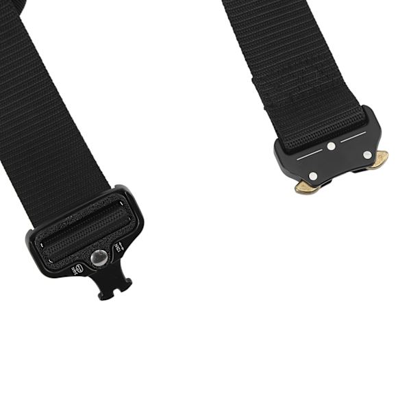 Stridsbälte Midjebälte Multifunktionellt Snabbfrigörande Anti Slip Nylon Aluminiumlegering Spänne Slitstarkt Verktygsbälte för Jakt Skytte Svart