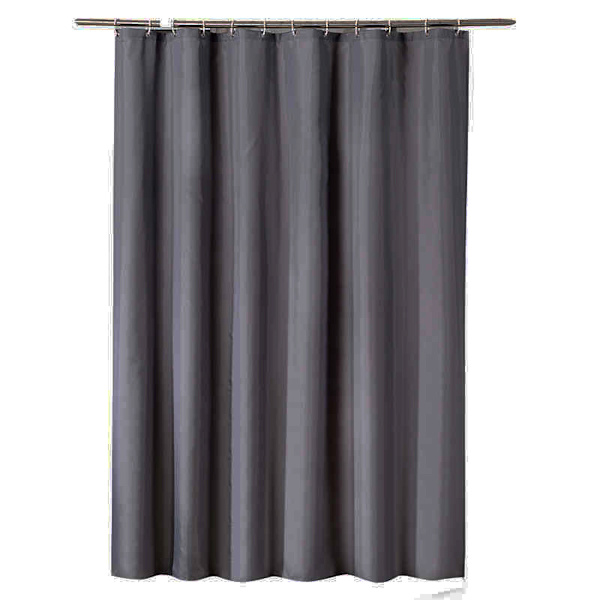 Grå Duschdraperi 240 x 200 cm EVA Vattentät Badgardin Anti-Mildew Antibakteriell Tvättbar Badrumsdraperi med 16 Krokar för Badkar PVC-fri -
