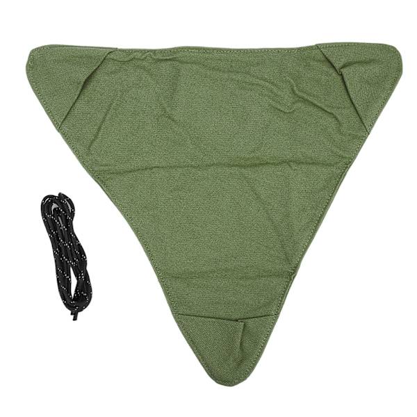 Fällbar Campingpall Tyg Bärbar Lätt Vattentät Mjuk Canvas 36,5 cm Sidolängd Mini Campingpall Tyg Militärgrön