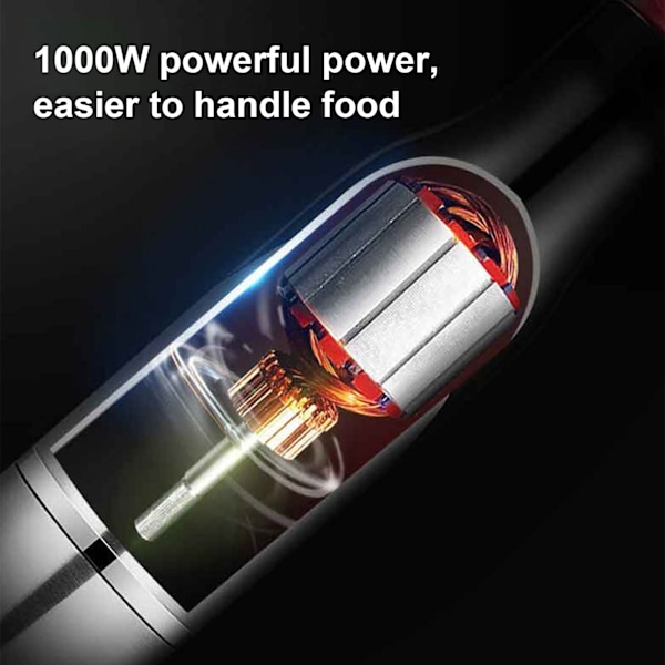 4 i 1 Multifunktionell Matmixer Handhållen Köttkvarn Elektrisk Äggvisp Matberedare EU-kontakt 220‑240V
