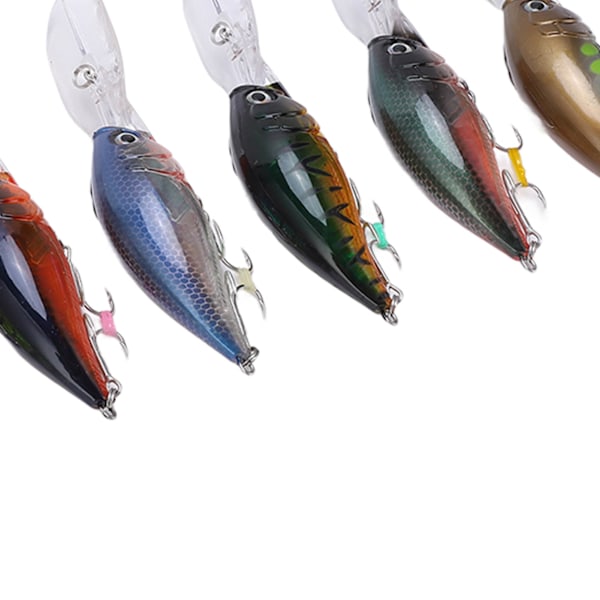 8 st fiskehård crankbait 22g Wobble Multi Jointed Artificial Lures för djupfiske Saltwater