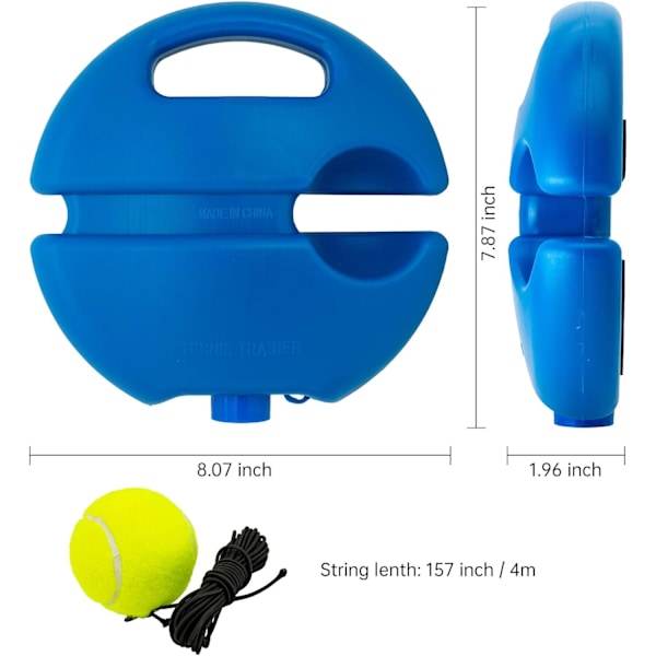 Tennis Trainer Rebound Ball, Solo Tennis Training Equipment för Självträning, Bärbar Tennis Träningsverktyg, Tennis Rebounder Kit, Inklusive 1