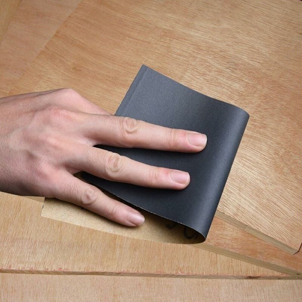 Sandpapper av kiselkarbid, blandat paket, Odd Jobs Fasteners slippapper för möbelfinish, 12 st, 22,9 x 9,1 cm, vått och torrt sandpapper för