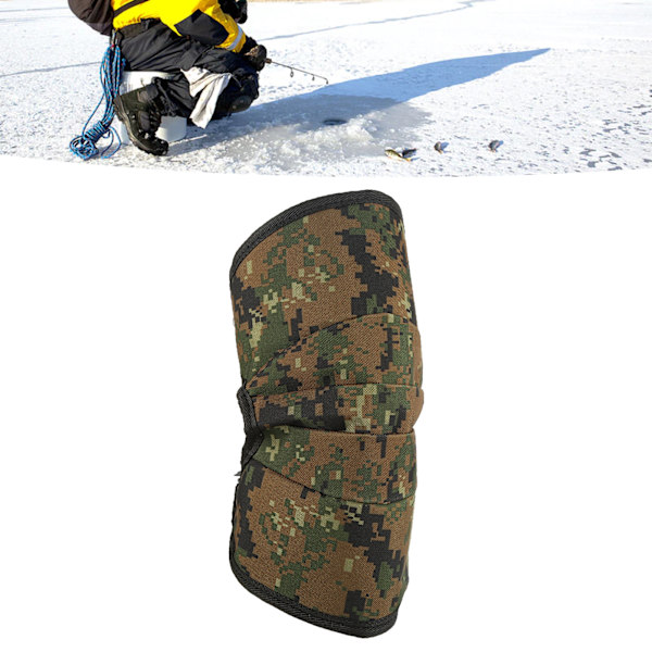 1 par isfiske knäskydd kamouflage vadderade flexibla utomhus vinter knäskydd