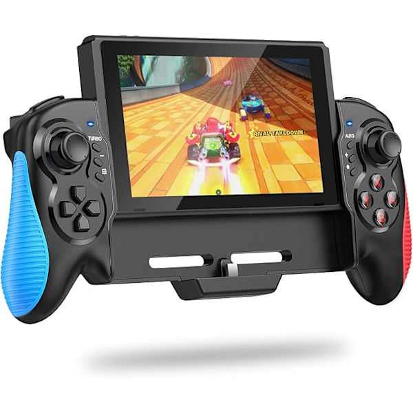 Dual Vibration Switch Controller til Nintendo Switch, Switch Controller med One-Click Turbo og Bekymringsfri Eftersalgsservice, Genopladelig Plug-in