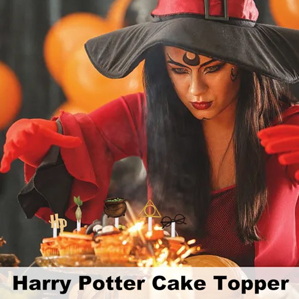 11 st Harry Potter Grattis på födelsedagen tårtdekorationer, Harry Potter tårtdekorationer för pojkar, Harry Potter födelsedagstårta dekorationer Cupcake dekorationer för