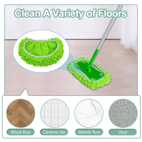 Moppehoderstatninger Kompatible med Ocedar EasyWring 1-Tank System, Gjenbrukbart Spin Moppehode for Hardtre Laminat Flisgulv, Vaskbart