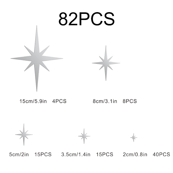 3D akrylspegel ram väggdekal för hemmet