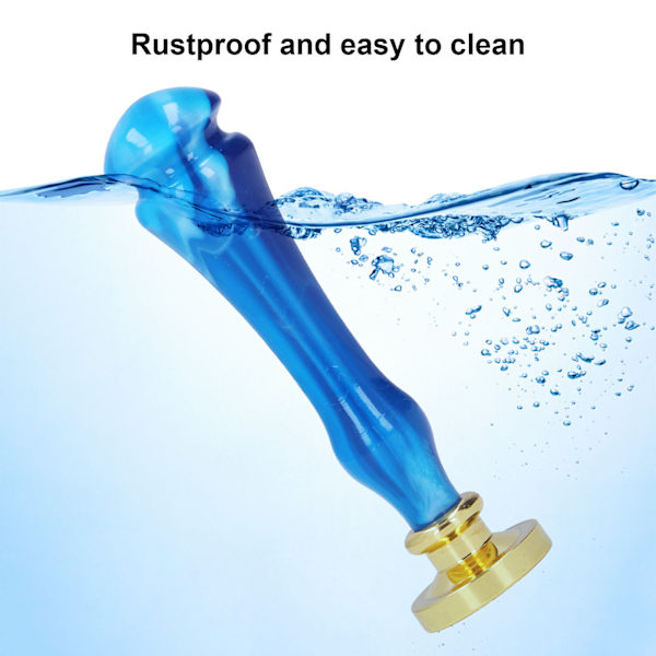 Vaxstämpelset 4 stämplar Retro Klassisk Design Klart Mönster Enkel Installation Brett Använt Vaxstämpelset Stjärna Blå
