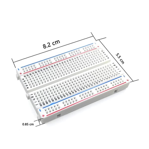5 stk. Breadboard/Mini Breadboard/Eksperimentelt Board 400 Huller Længde 8,5CM Bredde 5,5CM