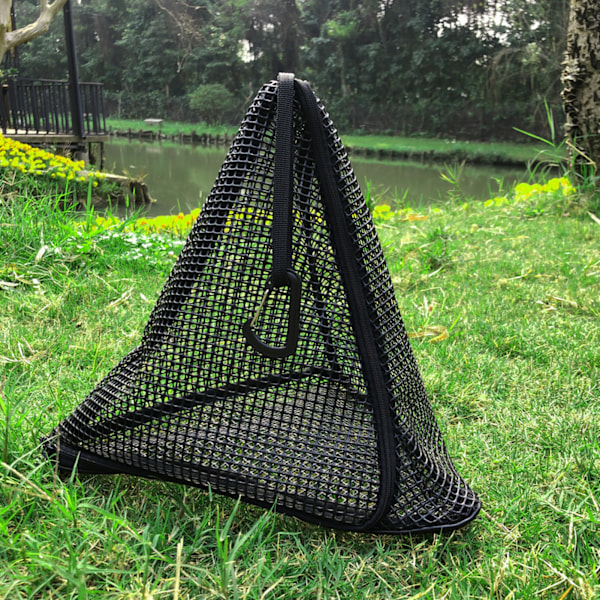 Utomhus Triangel Torknät Camping Hängande Förvaringsställ Fällbar PVC Organizer för Hem Picknick BBQ L