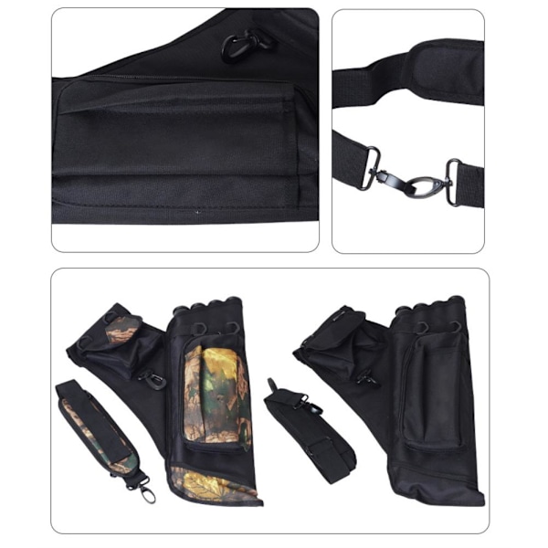 Hip Quiver Utomhusträning Pilbåge Quiver Hållare med 4 Pilrör Recurve Båge Bälte Midja Hängd Quiver