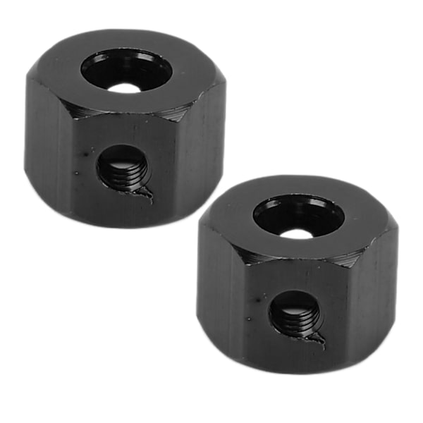 4 st/set 12 mm aluminiummetall sexkantshjulnav drivadapter för WPL 1/16 RC biluppgraderingsdelar svart