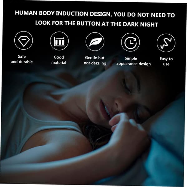 LED Menneskelig Sensor Lys Sensor Led Lysskap Sensor Lys USB Lys I Hybel Bevegelseslys Under Seng Bord Nattlys Leselys Hvit Abs