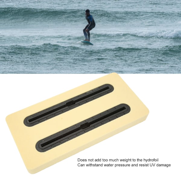 Hydrofoil PVC-skumbox, stabil, tål högt vattentryck, med monteringsskena, svart