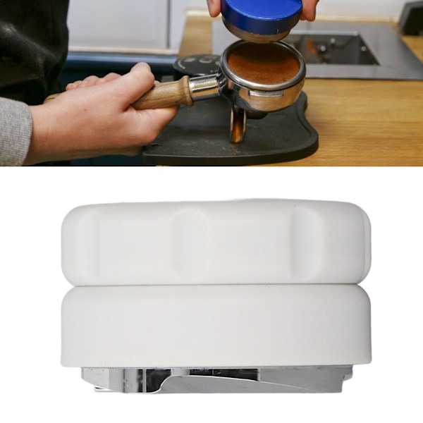 51mm Kaffeedistributor Einstellbarer Abnehmbarer 4 Klingen Flache Basis Kaffeet tamper für Home Cafe Weiß